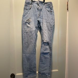 Levi 501s Distressed Denim